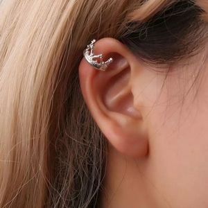 Crown Queen Hearts Ear Cuff Earring Silver Color